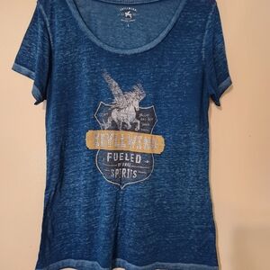 Idyllwind Burnout Teal Graphic Pegasus Large Tee Miranda Lambert